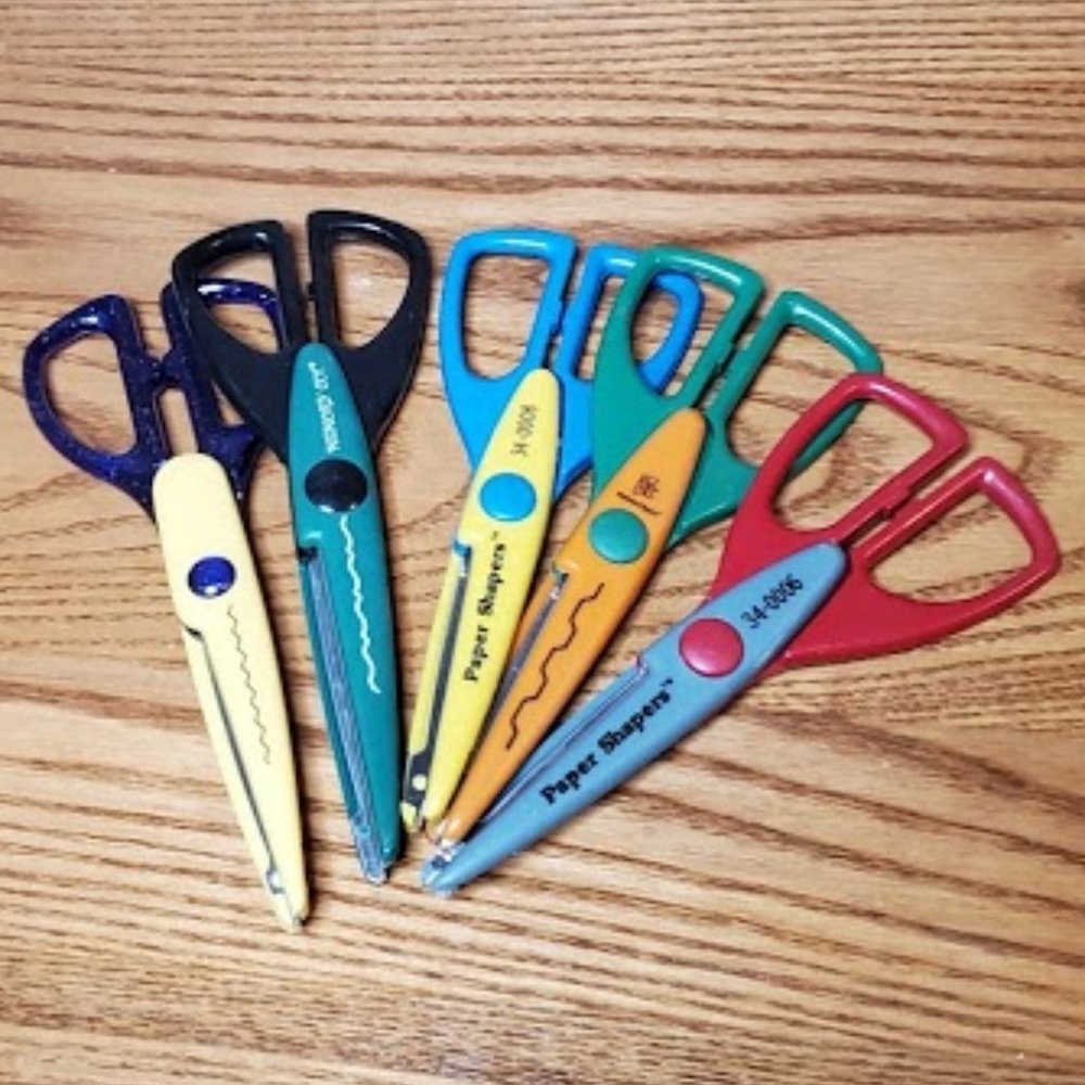 Five paper-craft scissors